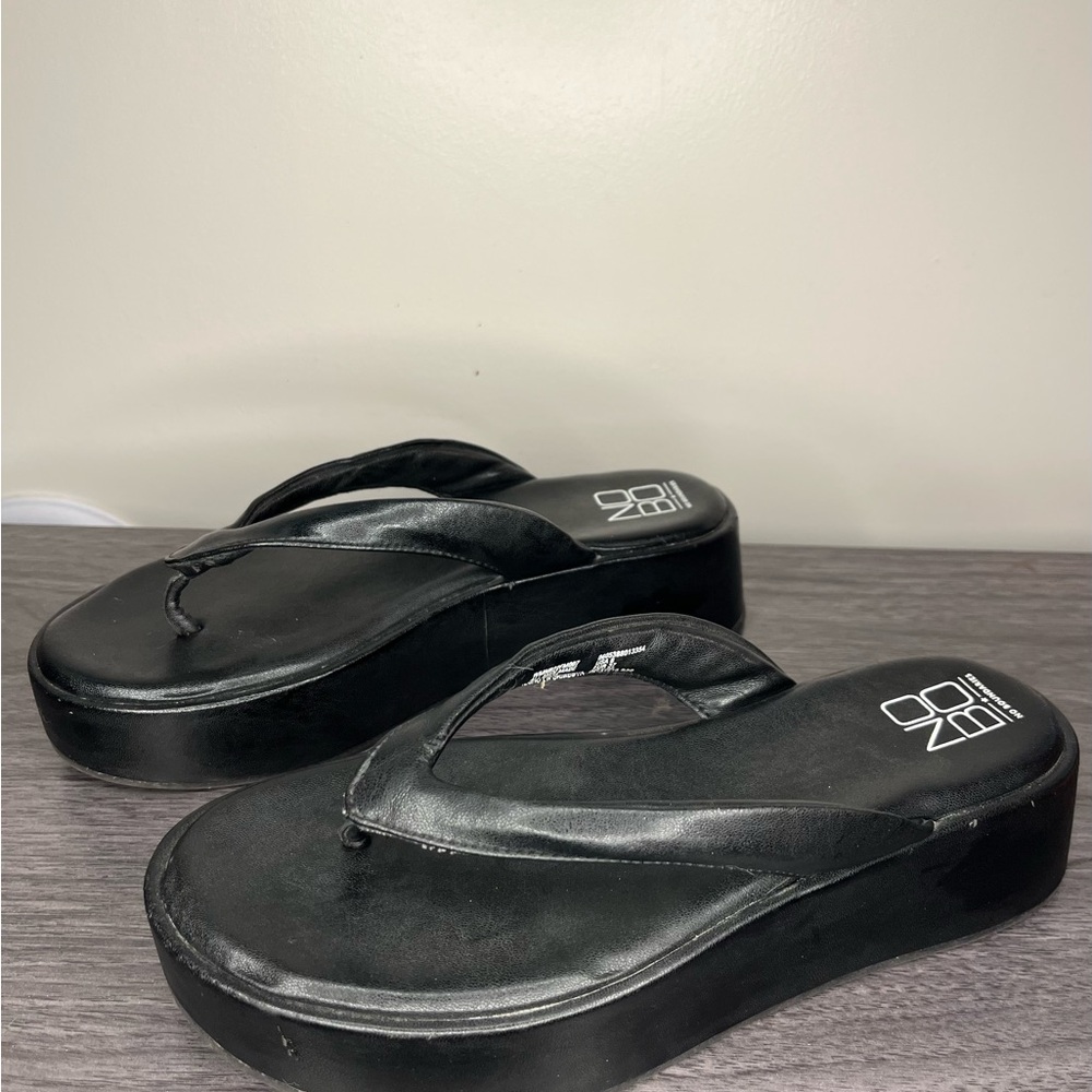 Black Flip Flop Platforms